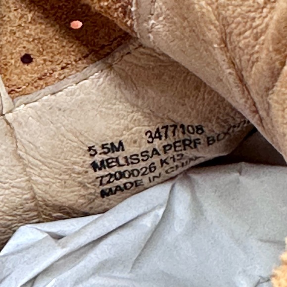 Frye | Women | Melissa Whiskey Perforated Leather Ankle Booties | Size 5.5 M - Picture 16 of 16